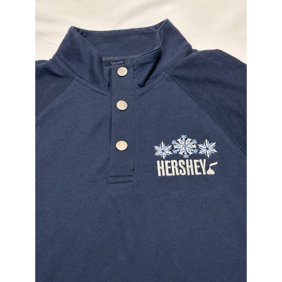 Hersheys Chocolate Mens Small Souvenir Long Sleeve Shirt Pockets Charles River - Picture 2 of 11